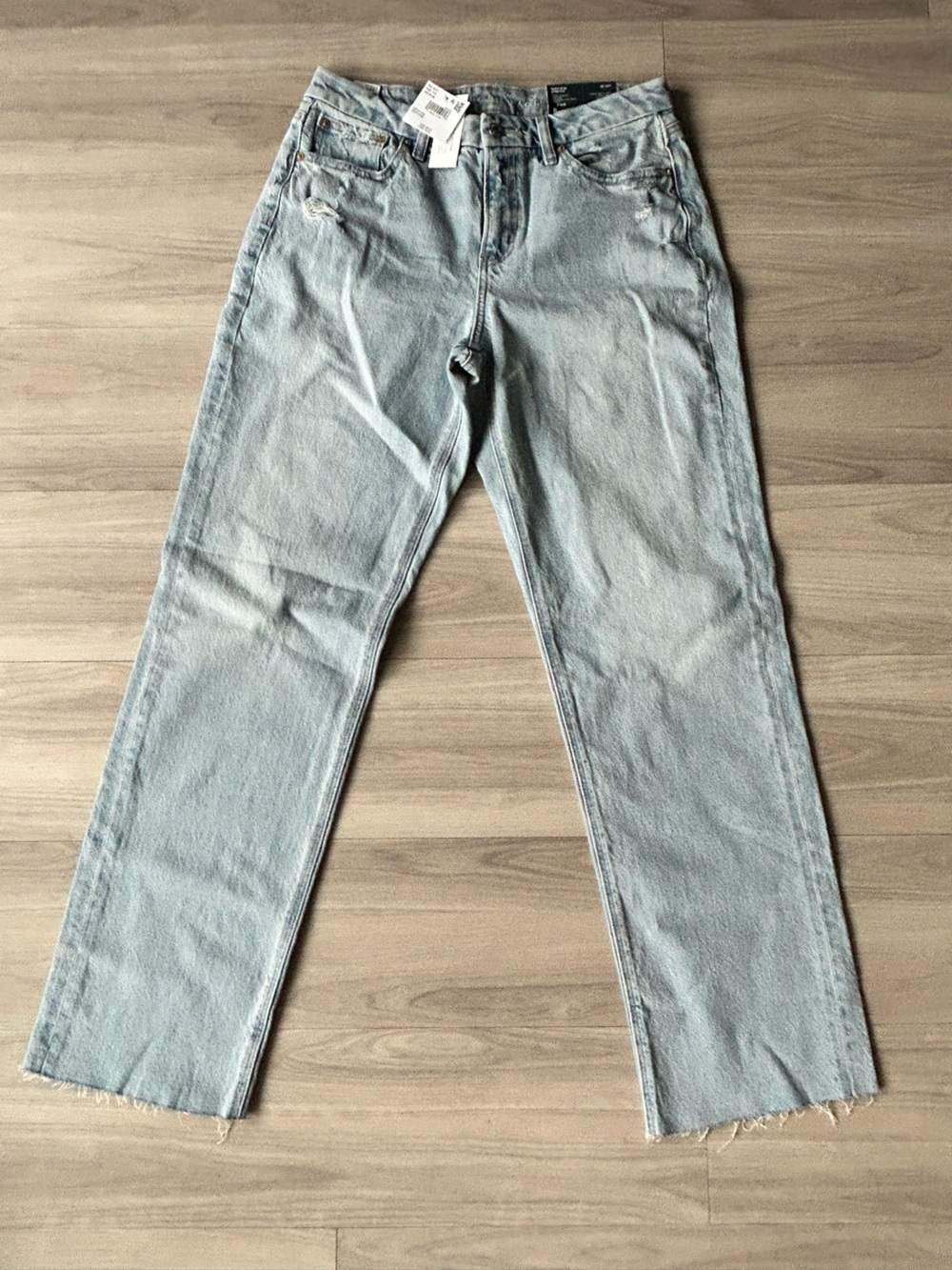 American Eagle Outfitters Light Blue Curvy Straight Jeans